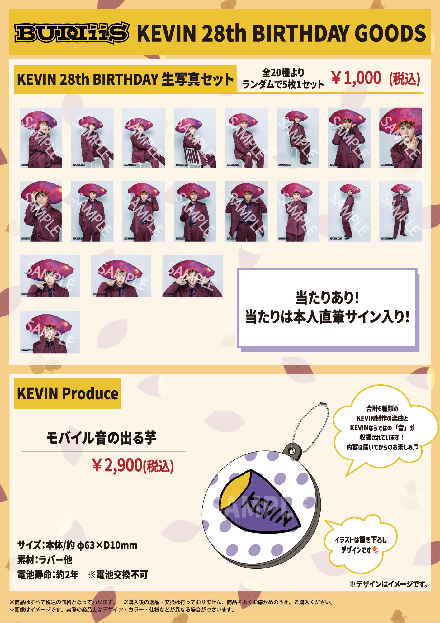 BUDDiiS RAFFLEくじ KEVIN BUDDiiS RAFFLEくじ KEVIN